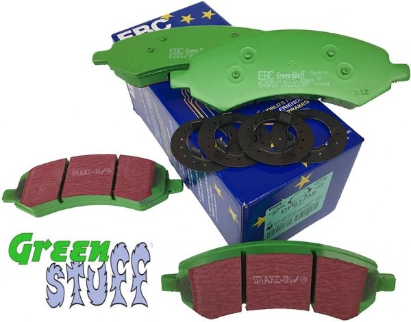 Przednie klocki hamulcowe EBC GreenStuff Dodge RAM 1500 Pickup 5 szpilek 2006-