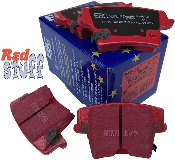 Tylne CERAMICZNE klocki RedStuff + WIERCONE NACINANE tarcze hamulcowe EBC seria GD Dodge Magnum RWD