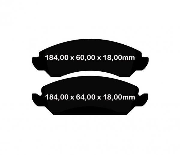 Przednie klocki GreenStuff + NACINANE tarcze hamulcowe 330mm EBC seria USR Cadillac Escalade AWD 2009-2020