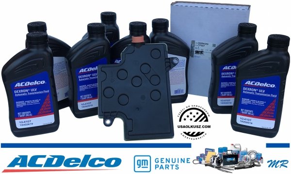 Olej Dextron ULV + filtr automatycznej skrzyni biegów 10L80 Chevrolet Silverado 1500 2019-