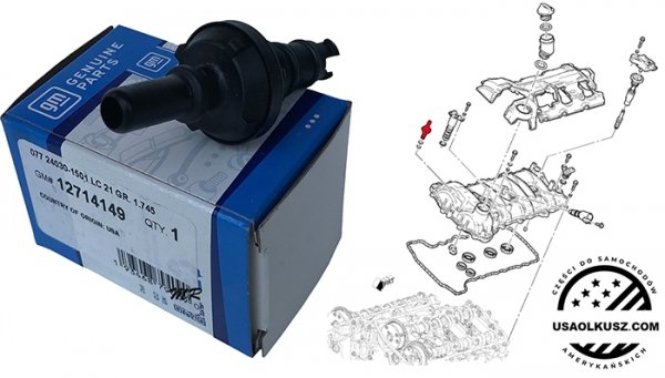 Zawór PCV Cadillac CT6 V6 2016-2020