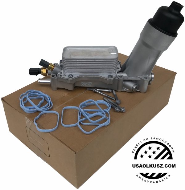 ALUMINIOWA obudowa filtra oleju z chłodnicą oraz czujnikami Fiat Freemont 3,6 V6