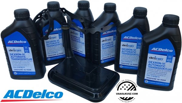 Filtr + olej ACDelco Dextron VI automatycznej skrzyni biegów 6L90-E Chevrolet Express 2010-