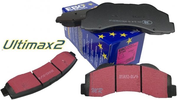 Przednie klocki Ultimax2 + tarcze hamulcowe EBC seria Premium Ford F-150 2010-2021