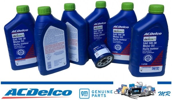 Filtr + olej silnikowy 5W30 Dexos1 Gen3 Full Synthetic API SP ACDelco Buick Rainier 5,3 V8