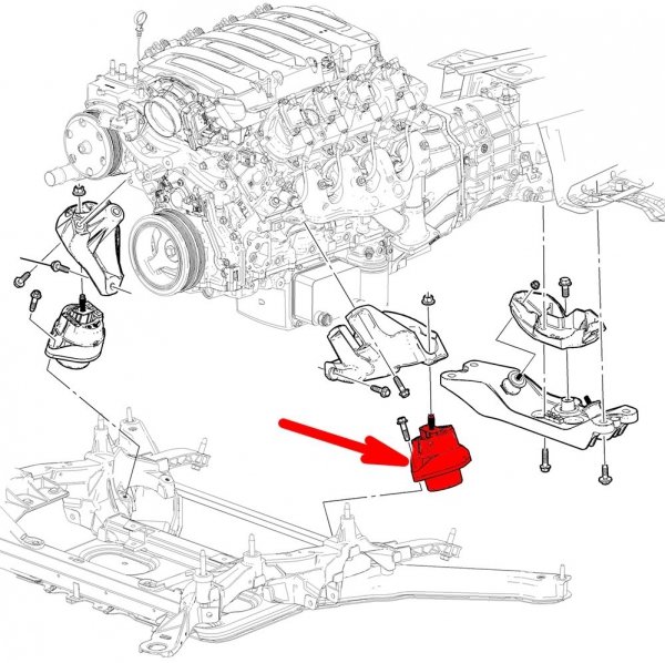 Poduszka silnika lewa Chevrolet Camaro SS 6,2 V8 LT1 2016-