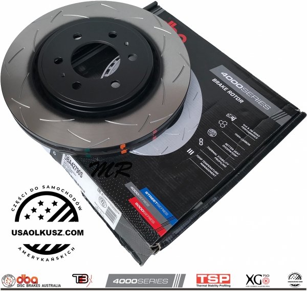 Przednie klocki DBA Xtreme Performance + NACINANE tarcze hamulcowe DBA seria 4000 T3 Lincoln Navigator 2007-2021
