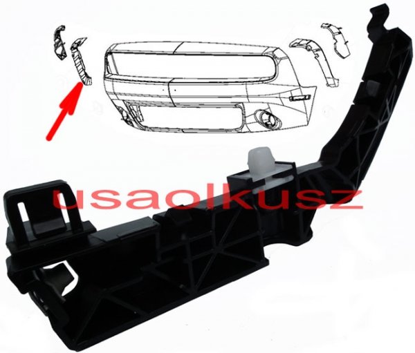 Ślizg błotnika mocowanie zderzaka przedniego prawe Dodge Challenger