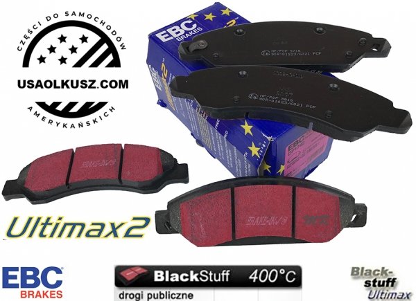 Przednie klocki Ultimax2 + NAWIERCANE NACINANE tarcze hamulcowe 330mm EBC seria GD Chevrolet Avalanche 1500 2007-2008