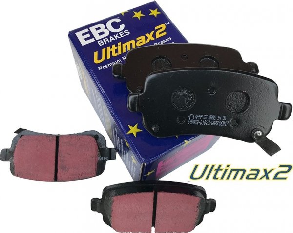 Tylne klocki Ultimax2 + NACINANE tarcze hamulcowe 305mm EBC seria USR Lancia Voyager