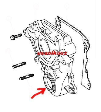 Uszczelniacz przód silnika Dodge RAM 3,9 / 5,2 / 5,9 V8 4897297AA