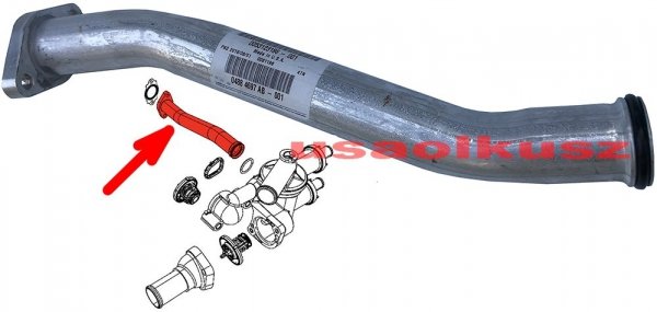 Rura wlotowa kolektora wodnego Lancia Flavia 2,4