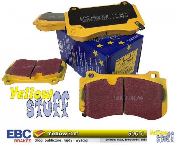 Przednie klocki YellowStuff + tarcze hamulcowe 360mm EBC seria PREMIUM Dodge Charger SRT Scat Pack