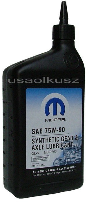 Oryginalny olej przedniego mostu 75W90 GL-5 MOPAR MS-9763 Dodge Dakota 2005-