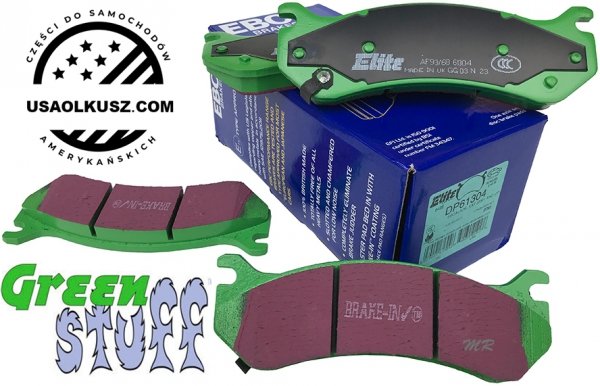 Przednie klocki GreenStuff + tarcze hamulcowe EBC seria PREMIUM GMC Yukon -2006
