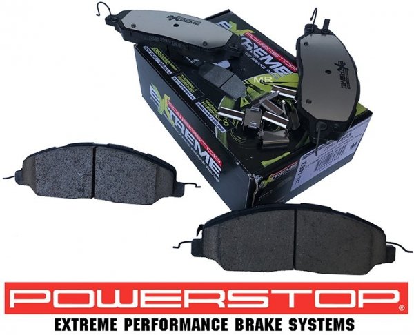 Przednie klocki Z26 + WIERCONE tarcze hamulcowe 293mm POWERSTOP Ford Mustang 2005-2010