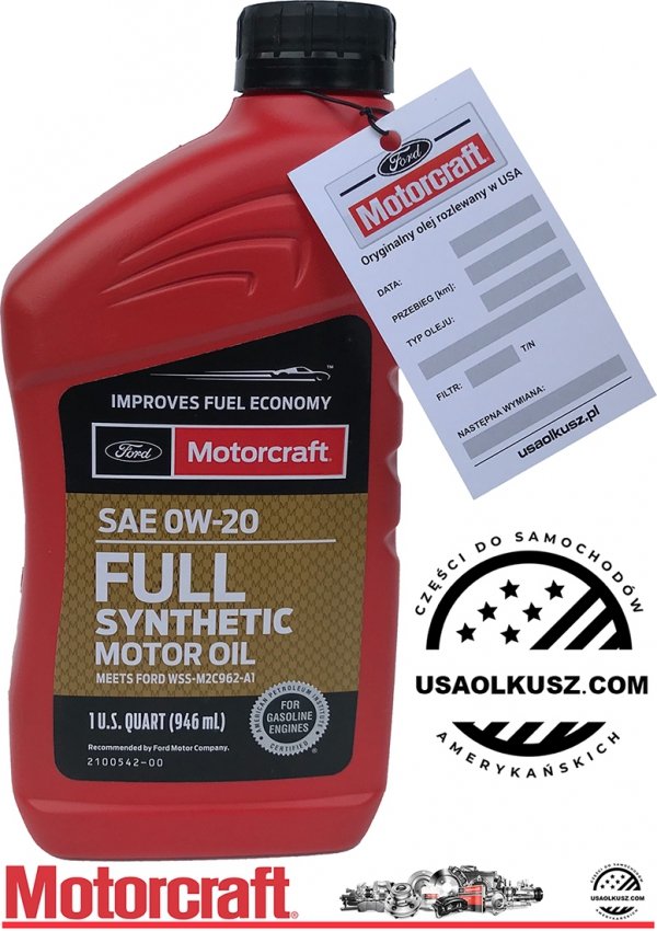 Full syntetyczny olej silnikowy Motorcraft 0W20 1l Ford Lincoln 0W-20