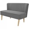 Sofa 117x55,5x77 cm, kolor jasnoszary,  materiał tkanina