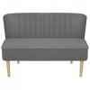 Sofa 117x55,5x77 cm, kolor jasnoszary,  materiał tkanina