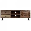 Szafka pod TV, 118x30x40 cm, lite drewno mango