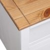 Narożna szafka pod TV, biała, 93x49x49 cm, sosna, seria Panama