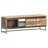 Szafka pod TV, 120x30x40 cm, lite drewno mango