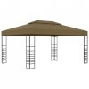 Altana ze sznurem lampek LED, 3x4 m, kolor taupe