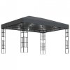 Altana ze sznurem lampek LED, 3x4 m, antracytowa