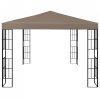 Altana ze sznurem lampek LED, 4x3 m, kolor taupe