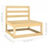 3-osobowa sofa z poduszkami, lite drewno sosnowe