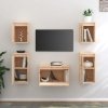 Szafki pod TV, 5 szt., lite drewno sosnowe