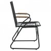 Krzesła ogrodowe, 4 szt., czarne, 58x59x85,5 cm, rattan PVC