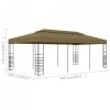 Altana ogrodowa, 6 x 3 x 2,7 m, taupe, 180 g/m²