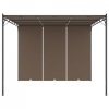 Altana ogrodowa z zasłoną, 3 x 3 x 2,25 m, kolor taupe