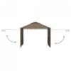 Altana z 2 wysuwanymi daszkami, 3x3x2,75 m, taupe, 180g/m²