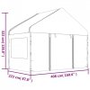Namiot ogrodowy z dachem, biały, 8,92x4,08x3,22 m, polietylen