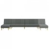 Sofa rozkładana L, ciemnoszara, 255x140x70 cm, tkanina