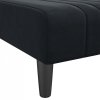 Sofa rozkładana L, czarna, 260x140x70 cm, aksamit