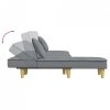 Sofa rozkładana L, jasnoszara, 255x140x70 cm, tkanina