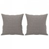 2-osobowa sofa z poduszkami, taupe, 140 cm, tkanina