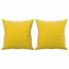2-osobowa sofa z poduszkami, żółta, 140 cm, aksamit
