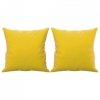 3-osobowa sofa z poduszkami, żółta, 180 cm, aksamit