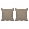 3-osobowa sofa z poduszkami, kolor taupe, 180 cm, mikrofibra