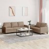 2-osobowa sofa z poduszkami, cappuccino, sztuczna skóra