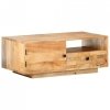 Stolik kawowy, 90 x 50 x 35 cm, lite drewno mango