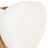 Lampy podłogowe, 3 szt., białe, E27, lite drewno mango