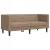 2-cz. zestaw wypoczynkowy Chesterfield, cappuccino, ekoskóra