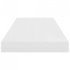 Półki ścienne 4 szt., wysoki połysk, białe, 60x23,5x3,8 cm, MDF