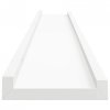 Półki ścienne na zdjęcia, 2 szt., białe, 80x9x3 cm, MDF