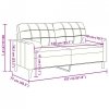 2-osobowa sofa z poduszkami, ciemnoszara, 140 cm, aksamit